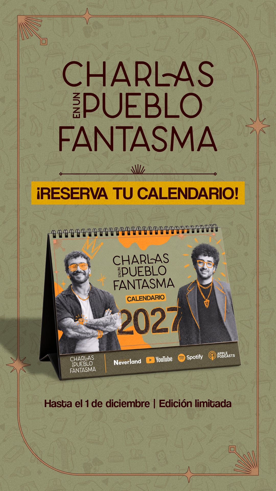 Charlas en un Pueblo Fantasma: ¡reserva tu calendario 2027!